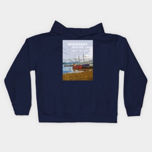 Inveraray, Scotland. Vital Spark, Scottish landscape art Kids Hoodie